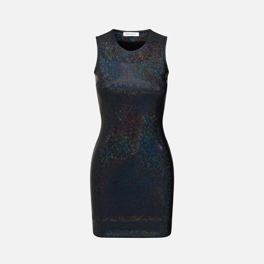 Saks Potts Black Shimmer Vision Dress Size 1